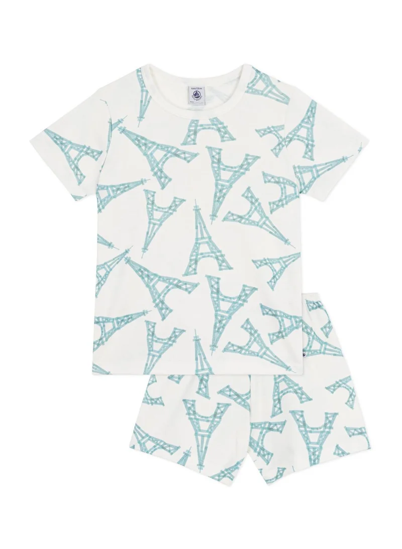 بيتي باتو Children's short Eiffel Tower print cotton pyjamas